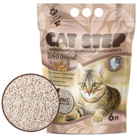 Наполнитель Cat Step Tofu Original 6л, растительный комкующийся