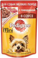 Pedigree Mini влажный корм для взрослых собак мелких пород, Говядина в соусе 