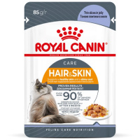 Royal Canin Hair&Skin Влажный корм для взрослых кошек поддержание здоровья кожи, в желе