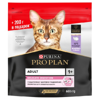 Pro Plan Delicate Сухой корм для взрослых кошек с чувствительным пищеварением, Индейка