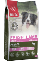 Blitz Holistic Adult Fresh lamb Сухой низкозерновой корм для взрослых собак, Свежий ягненок