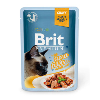 Brit Premium Tuna Fillets Влажный корм для взрослых кошек, Кусочки из филе тунца в соусе