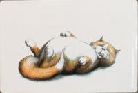 Trixie Коврик под миску "Thick cat", 44*28 см