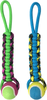 Aromadog Игрушка для собак Petpark Плетенка с теннисным мячом и петлей, 8см