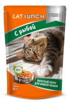 Cat Lunch Влажный корм для взрослых кошек, Рыба в желе
