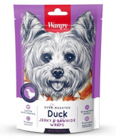 Wanpy Dog Кости из сыромятной кожи с утиным мясом лакомство для собак 100г
