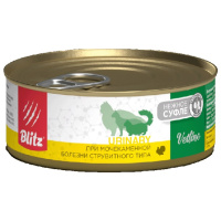 Blitz Cat Vetline Urinary Влажный корм диета для кошек при мочекаменной болезни струвитного типа