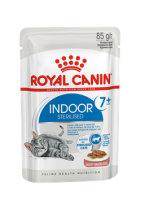 Royal Canin 85г пауч Indoor Sterilised +7 Влажный корм для взрослых кошек,живущих в помещении (соус)
