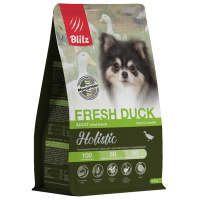 Blitz Holistic Adult Small Breeds Fresh Duck Сухой корм для взрослых собак мелких пород, Свежая утка