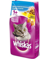 Whiskas Сухой корм для стерилизованных кошек и котов от 1 года, Курица