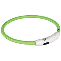 Trixie Кольцо для собак мигающее USB S–M пластик зеленый, 40*d0,8см 