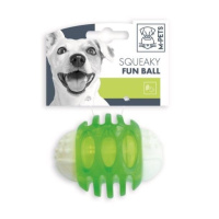 Mr Pet Игрушка для собак Squeaky мяч-пищалка зелено-белый, d6,5см