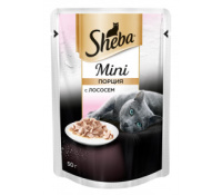 Sheba 50г пауч Mini порция Влажный корм для взрослых кошек Лосось