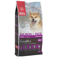 Blitz Adult Sensitive Salmon&Rice Сухой корм для взрослых собак, Лосось и рис