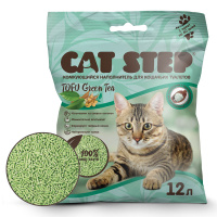 Наполнитель Cat Step Tofu Green Tea 12л, растительный комкующийся