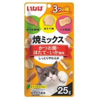 Inaba Yakimiksu Лакомство запеченное для кошек Кацуобуси, морской гребешек, кальмар