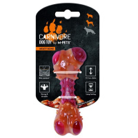 Mpets Игрушка для собак Карнивор кость, вкус бекона, красная, 14,5*5,1*5см