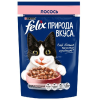 Felix Природа вкуса Влажный корм для взрослых кошек, Лосось в соусе