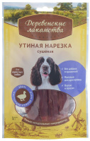Деревенские лакомства Утиная нарезка сушеная лакомство для собак