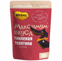 Мнямс Максимум вкуса Влажный корм для взрослых собак, Томленая телятина в соусе