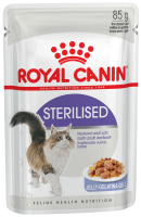 Royal Canin 3+1*85г пауч Sterilised Влажный корм для взрослых стерилизованных кошек (желе)