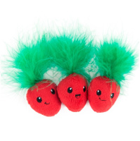 Petstages Игрушка для кошек "Клубнички", 3 шт в комплекте