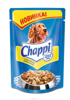 Chappi влажный корм для взрослых собак всех пород, Курочка аппетитная