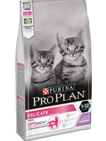 Pro Plan 400г+400г Junior Delicate Сухой корм для котят с чувствительным пищеварением Индейка