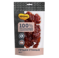 Мнямс Лакомство для собак Грудки утиные, 50г