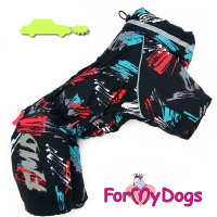 ForMyDogs Комбинезон темно-синий Штрих для мальчиков FW982-2021M (размер 16, спинка 33см, обхват груди 44см)