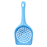 Совок для кошачьего туалета с круглой ячейкой, голубой, 262*112*43мм