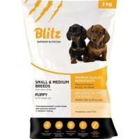 Blitz Puppy Classic Small&Medium сухой корм для щенков мелких и средних пород, Курица и рис