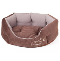 Зоофортуна Лежак Манчестер Best friends бежевый №2, 56*50*17см