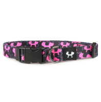 United Pets Ошейник для собак Complete me Identity M черный с розовым, 34-56*2см