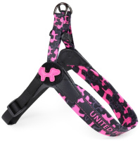 United Pets Шлейка для собак Complete me Identity черная с розовым, 2,5*40-54см