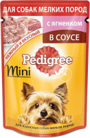 Pedigree Mini влажный корм для взрослых собак мелких пород, Ягненок в соусе 
