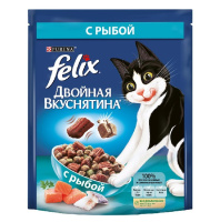 Felix Двойная вкуснятина Сухой корм для взрослых кошек, Рыба