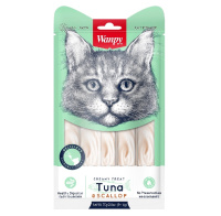 Wanpy Cat Лакомство для кошек Нежное пюре из тунца и гребешка, 70г