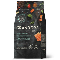 Grandorf Cat Fresh Sterilized Salmon&Sweet Potato Сухой корм для взрослых стерилизованных кошек, Лосось с бататом