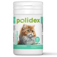 Polidex Витаминный комплекс для здоровой кожи и красивой шерсти для кошек Супер Вул, 80таб