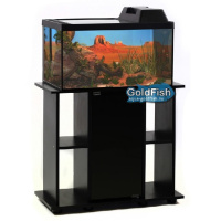 Аквариум террариум + крышка 50л черный (550*330*300мм)