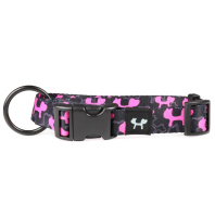United Pets Ошейник для собак Complete me Identity L черный с розовым, 43-73*2,5см