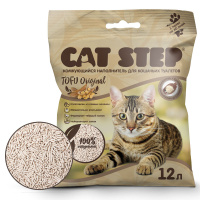 Наполнитель Cat Step Tofu Original 12л, растительный комкующийся