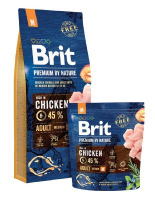 Brit Premium by Nature Dog Adult M Chicken&Rice Сухой корм для взрослых собак средних пород, Курица