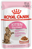 Royal Canin 85г пауч Kitten Sterilised Влажный корм для стерилизованных котят до 12 месяцев (соус)