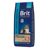 Brit Premium Dog Sensitive Сухой корм для взрослых собак всех пород с чувствительным пищеварением, Ягненок и индейка