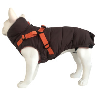 Triol Попона утепленная со шлейкой Active, серия Outdoor, коричневая, размер L, спинка 35см