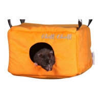 Chill Choll Домик подвесной каркасный оранжевый для хомяков и крыс, 12*17см