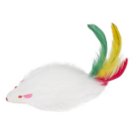 Triol SH07 Мышь 2,5" цветная с погремушкой с пером, 6см