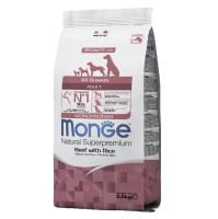 Monge Dog All Beeds Beef&Rice Сухой корм для взрослых собак всех пород, Говядина и рис